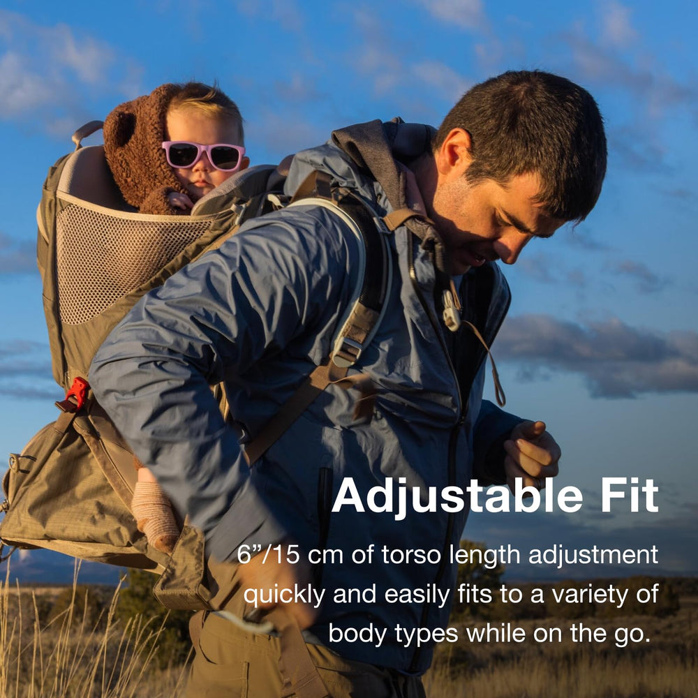 Osprey Poco LT torso adjustment accommodates multiple caregivers.