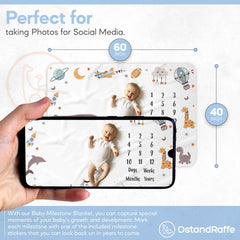 OSTANDRAFFE photoshoot-ready blanket ready for professional-like baby photography