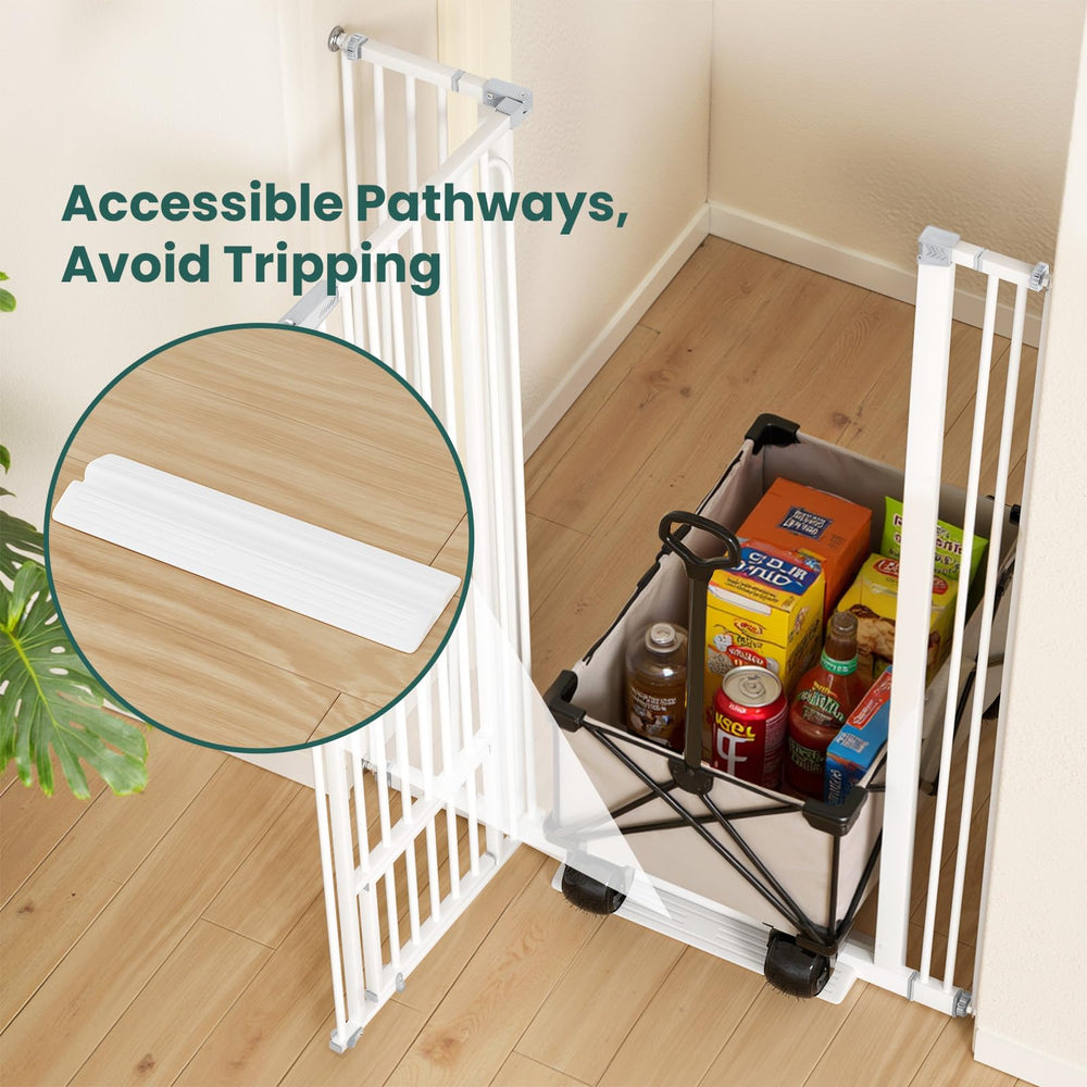 Ostutry cat door allows easy pet passage.