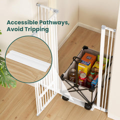 Ostutry cat door allows easy pet passage.