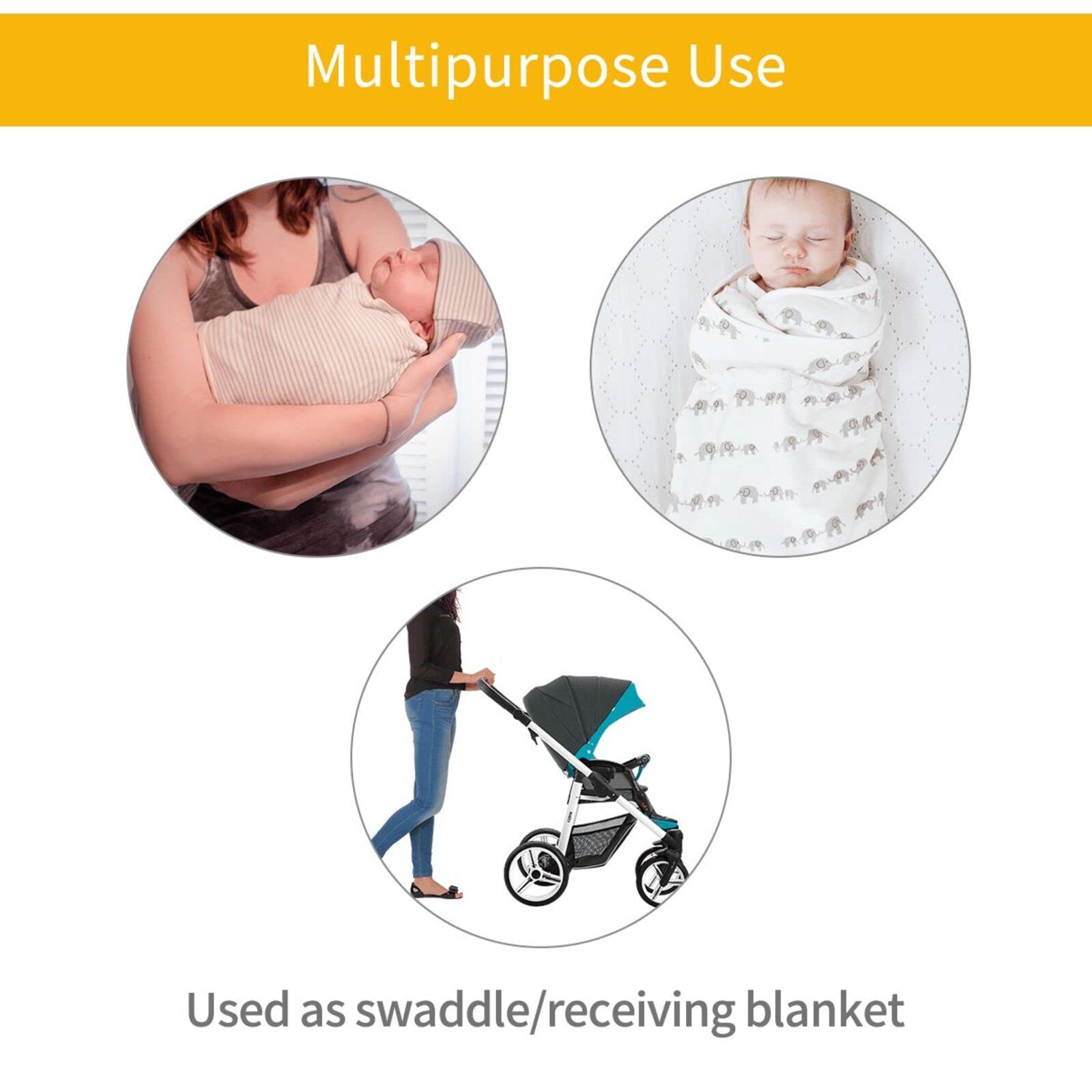 Osvbs Lightweight, Stretchy Swaddle feels soft against skin.