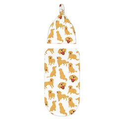 Close-up of soft polyester swaddle fabric by Osvbs for gentle baby comfort