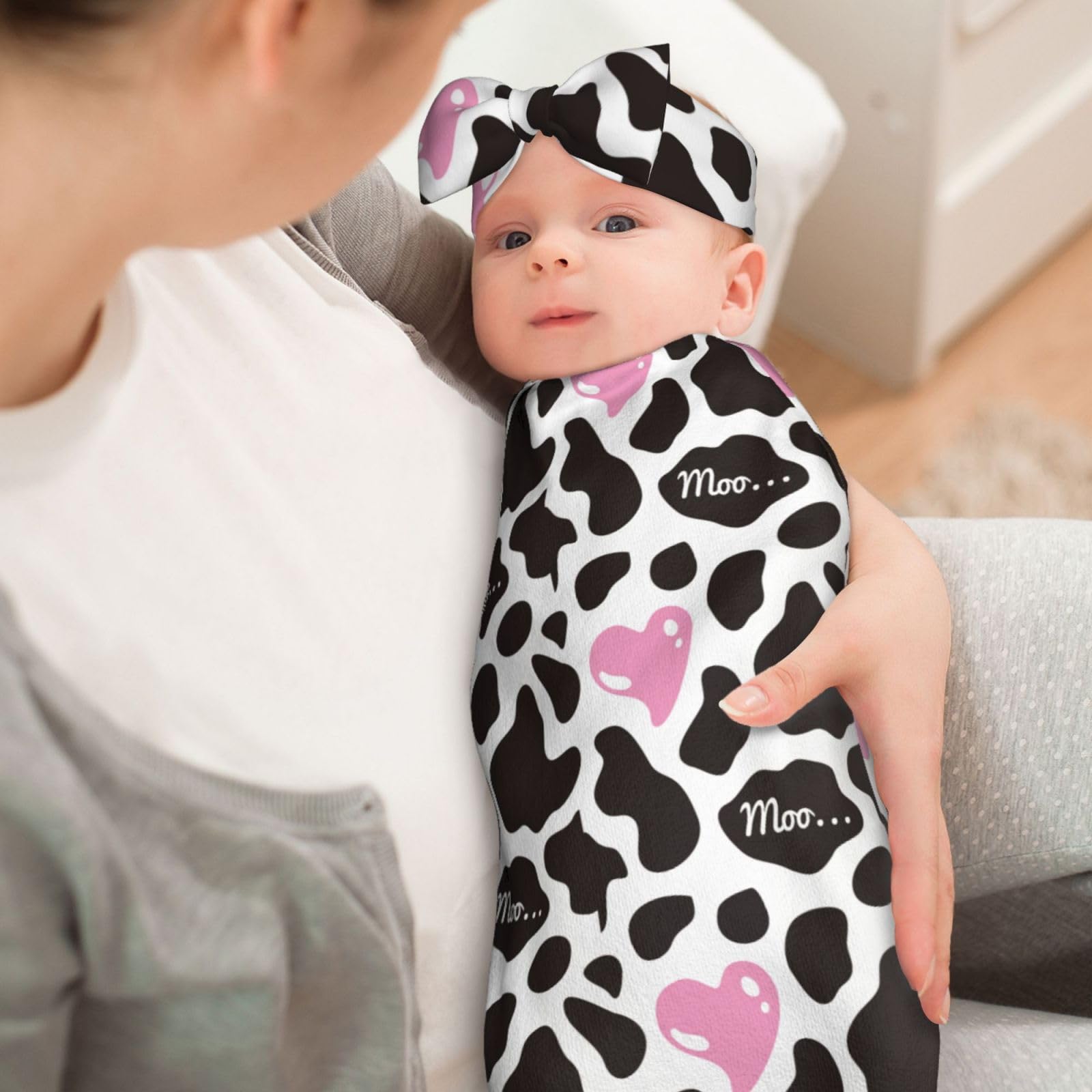 Osvbs swaddle fabric close-up highlights breathable, skin-friendly polyester.