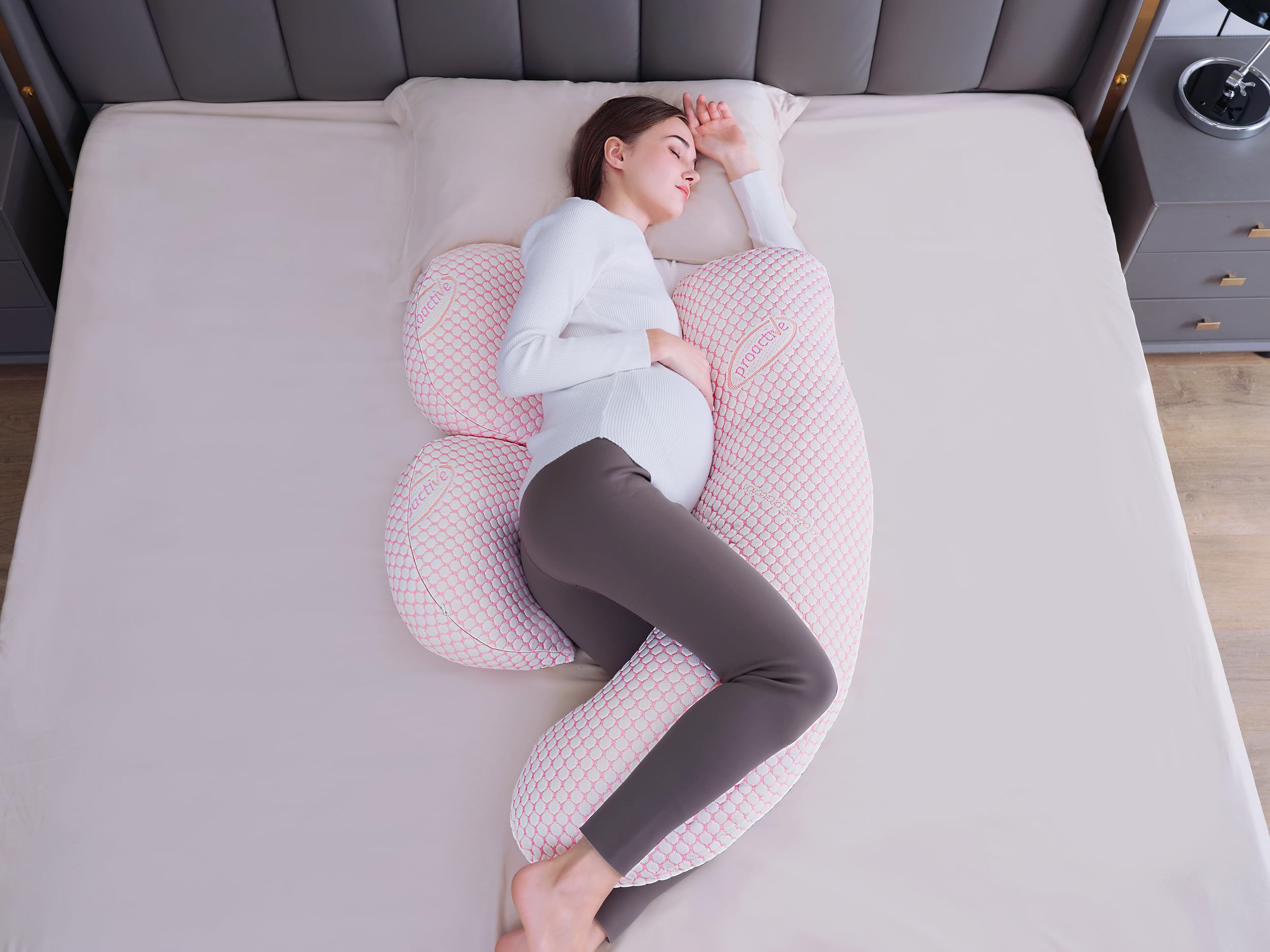 Oternal pregnancy pillow detachable cover demonstrates easy machine-wash care