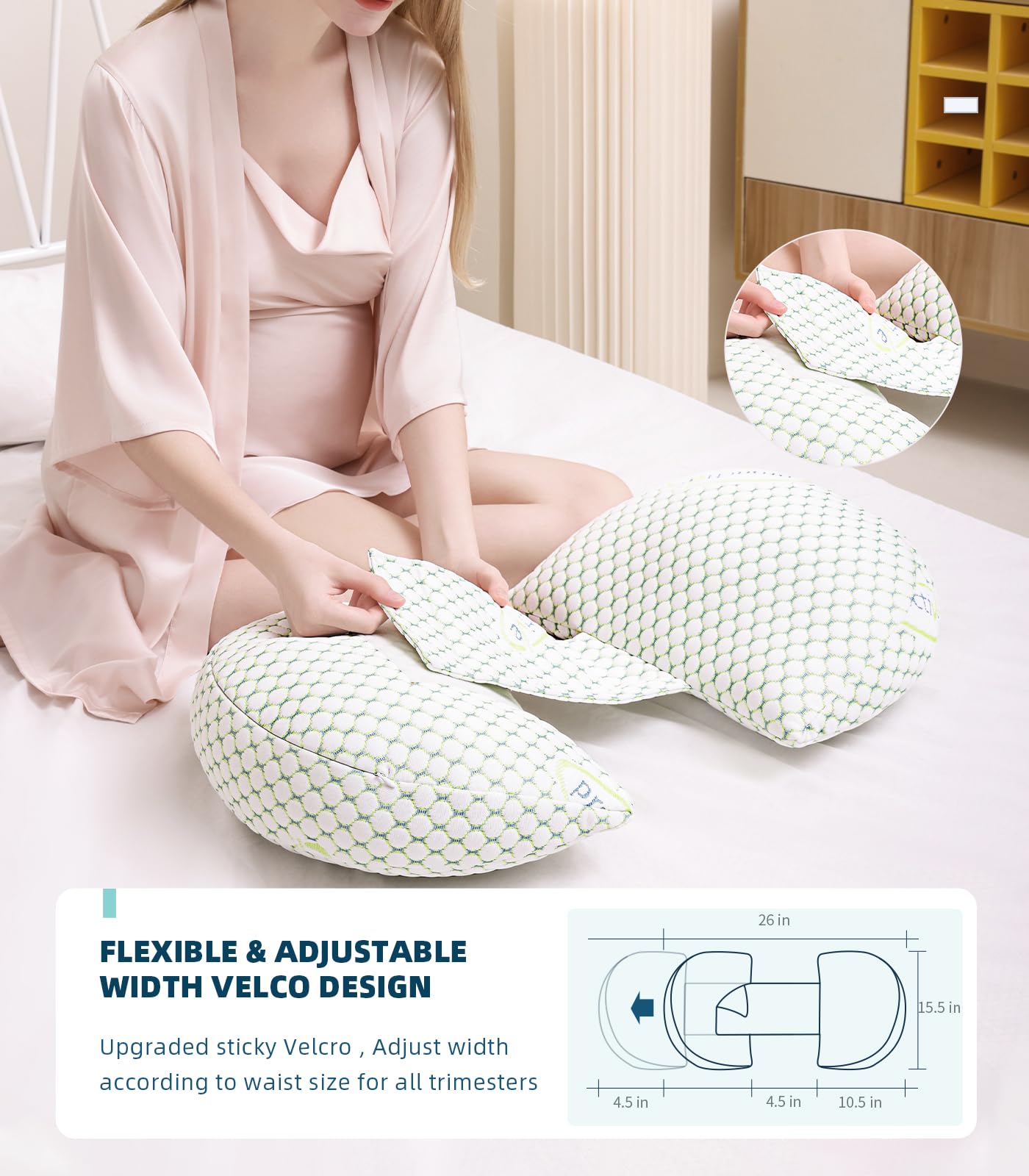 Oternal Pregnancy Pillow cushions hips and legs for relaxing nights