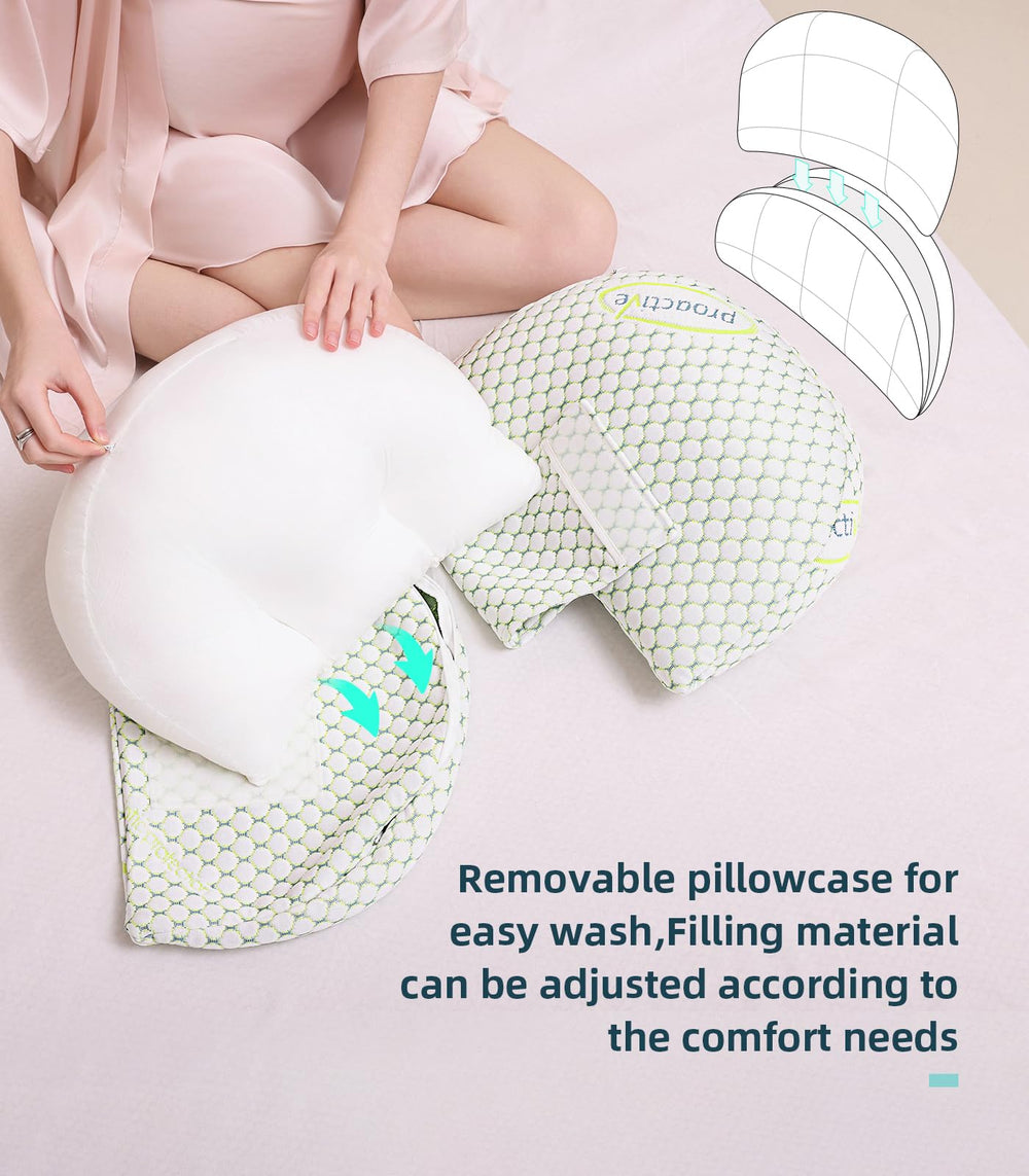 Oternal Pregnancy Pillow stretch panels stay in place for uninterrupted sleep