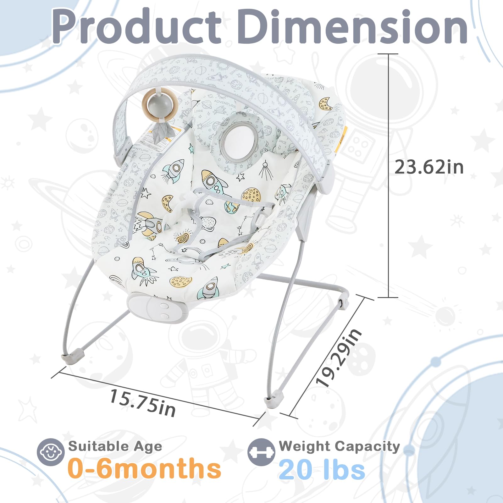 Otrolepota baby bouncer folded portable mode for travel and storage.
