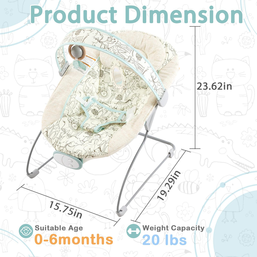 Otrolepota bouncer music and vibrations soothe babies