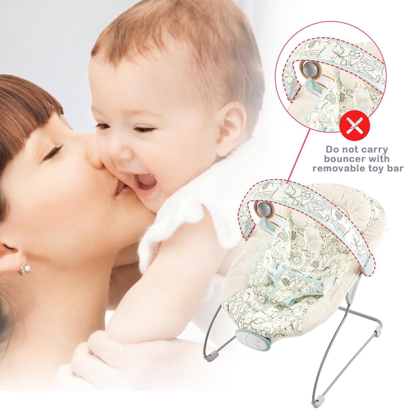 Otrolepota bouncer portable design for indoor and outdoor use
