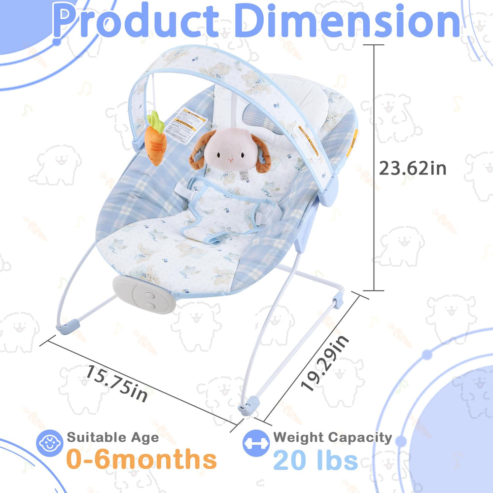 Otrolepota baby bouncer toy bar with two toys for engagement