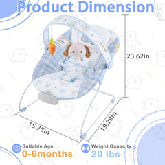 Otrolepota baby bouncer toy bar with two toys for engagement