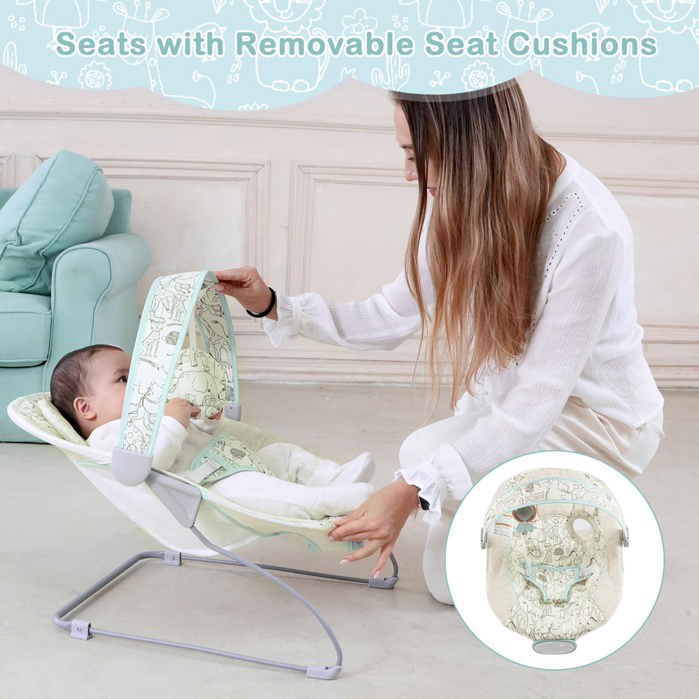 Otrolepota bouncer toy bar with two toys for infant entertainment