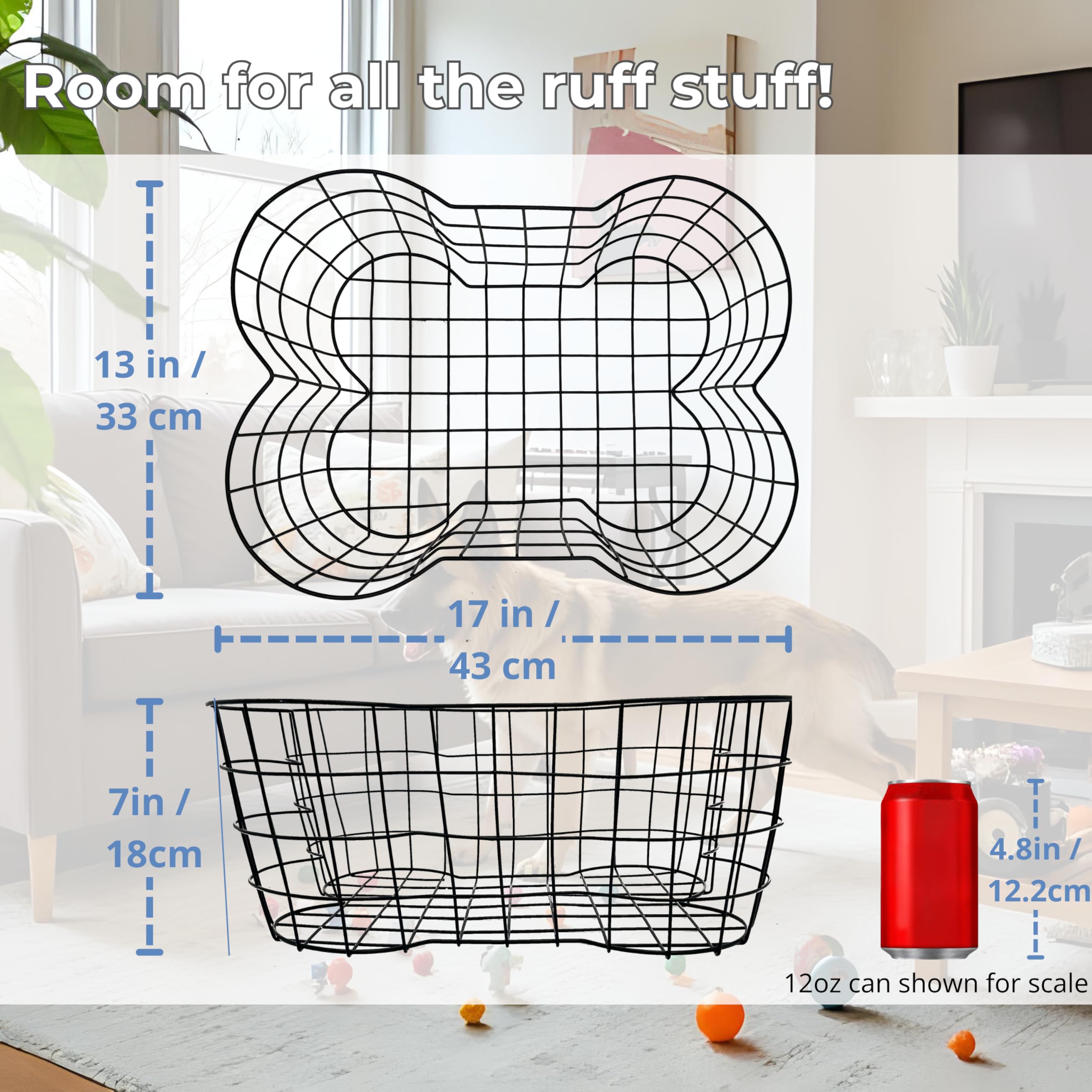 OtterPets dog toy storage organizer 17x13x7 keeps leashes and toys neatly organized.