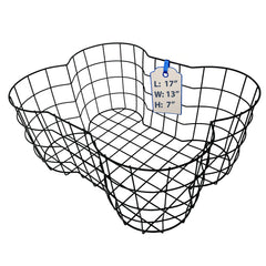 OtterPets bone-shaped metal dog toy basket, front view, stylish storage for toys.