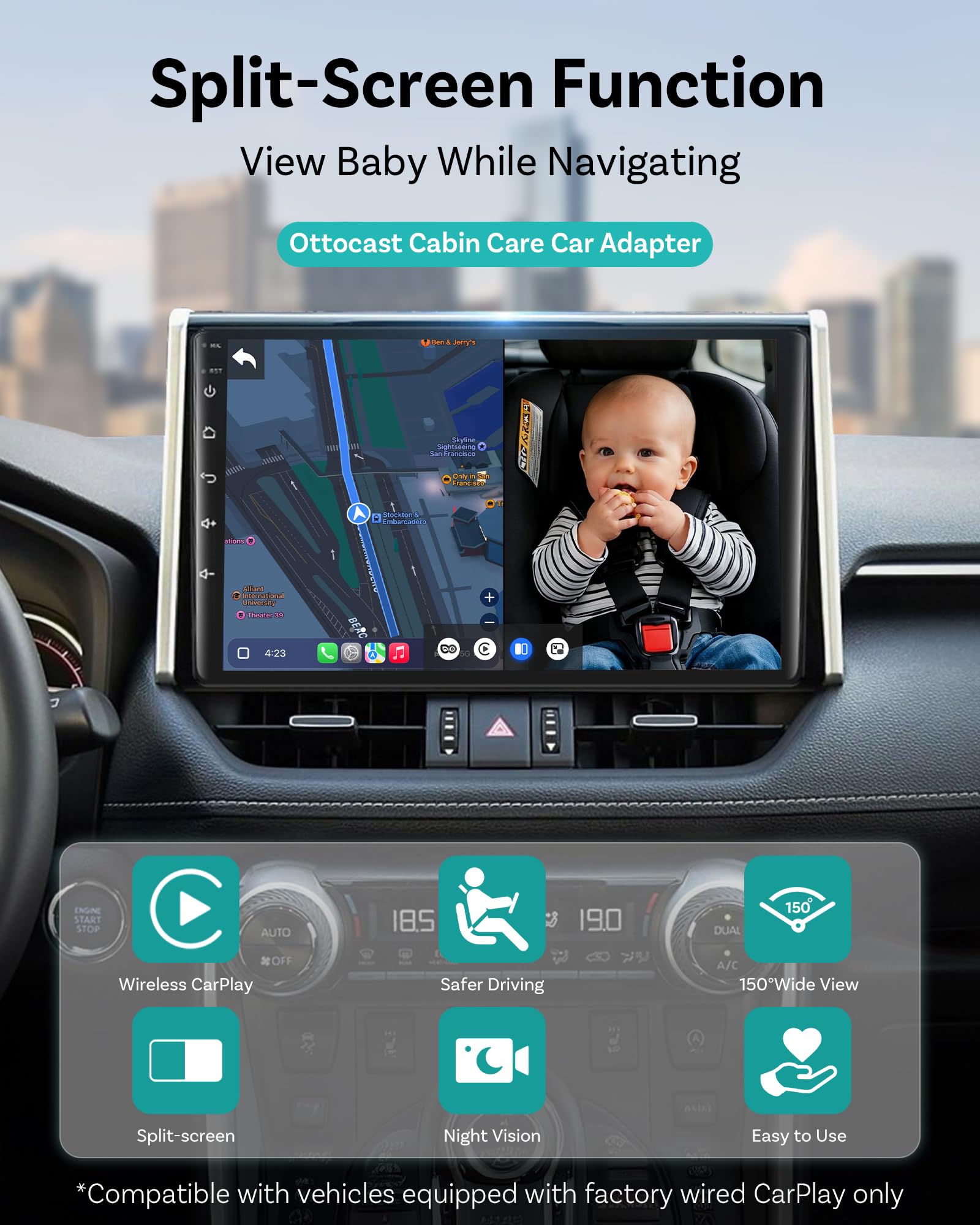 OTTOCAST Cabin Care night vision provides clear details with 940nm IR.