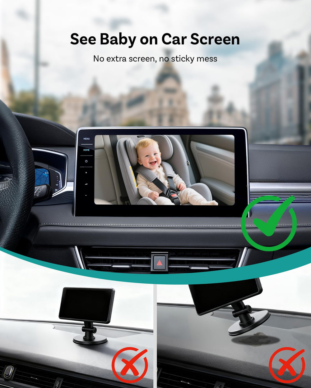 OTTOCAST Cabin Care rear-seat-monitor aids peace of mind during drives.