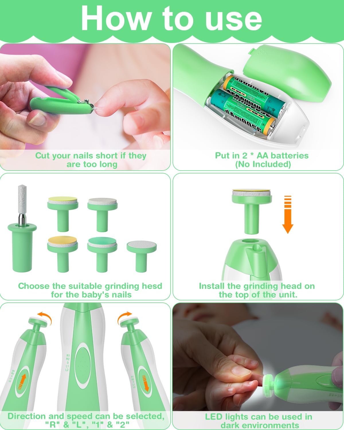 OTTOLIVES baby hair brush and comb aid soft grooming and styling.