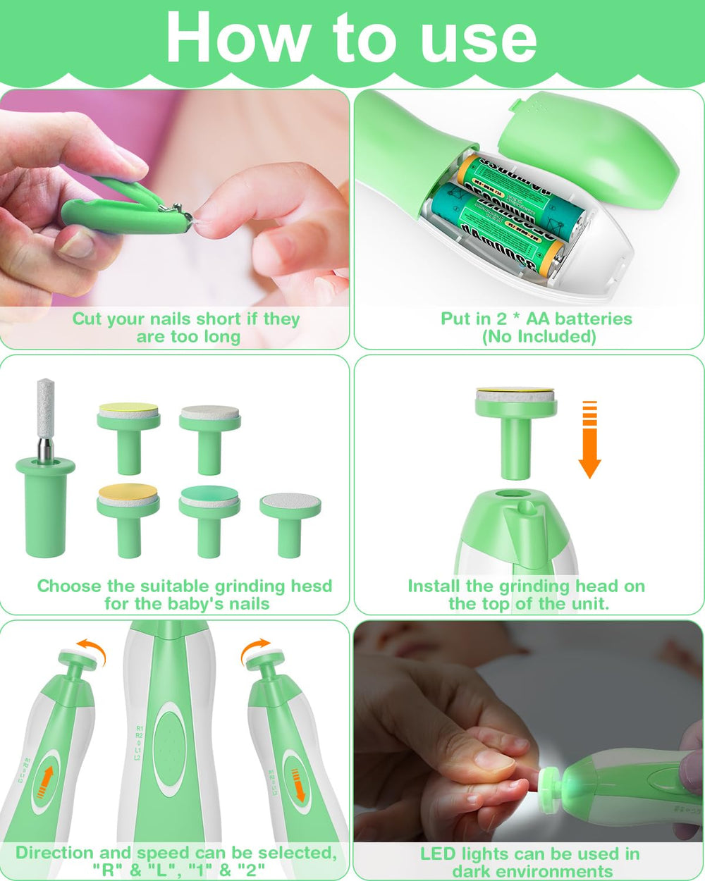 OTTOLIVES baby hair brush and comb aid soft grooming and styling.