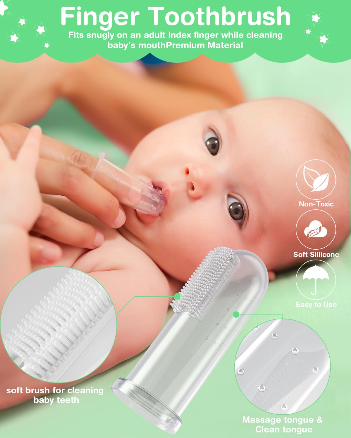 OTTOLIVES nasal aspirator with a flexible tip fits baby noses more comfortably.