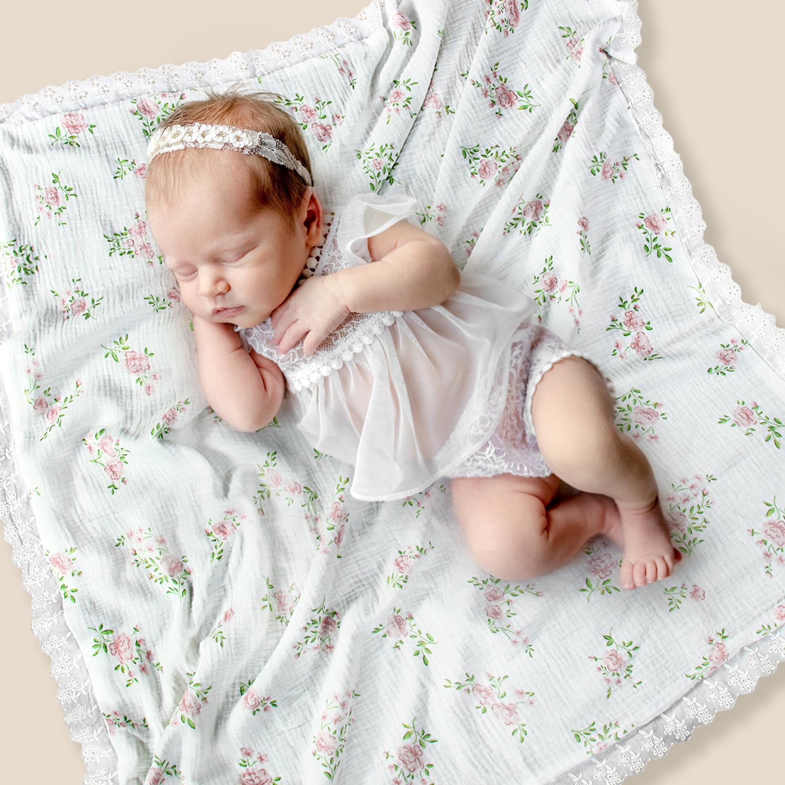 Oudain Muslin Blanket easy-care feature, machine washable and quick to soften.