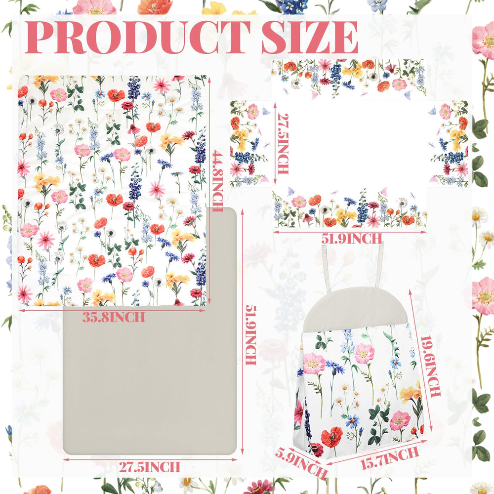 Oudain Spring Flower blanket provides soft warmth for cozy baby moments.