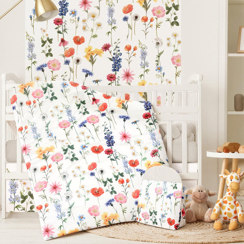 Oudain Spring Flower design closeup highlights vibrant print details.