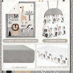 Oudain crib sheet in soft neutral print fits standard cribs securely