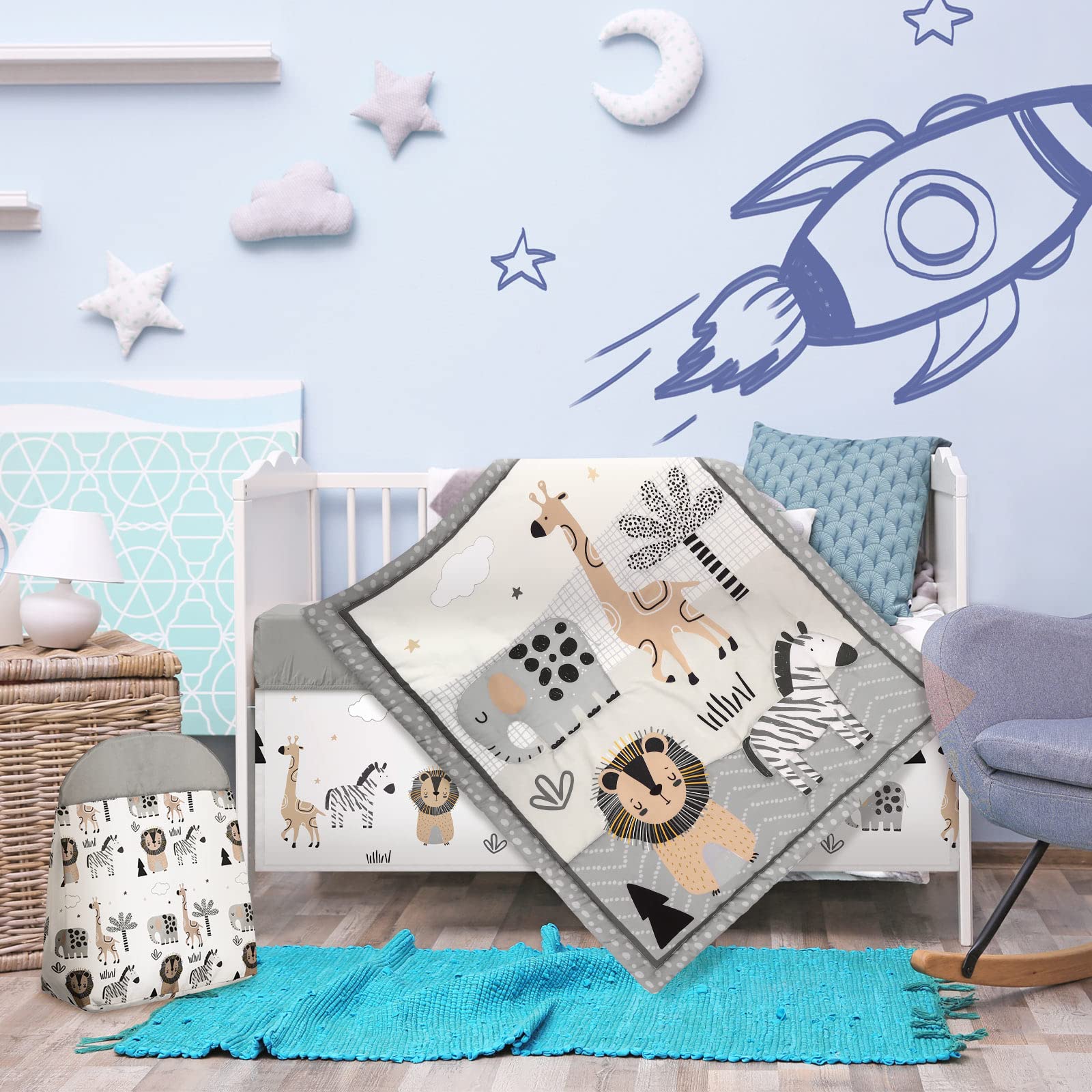 Oudain lion accent close-up encourages playful nap time vibes
