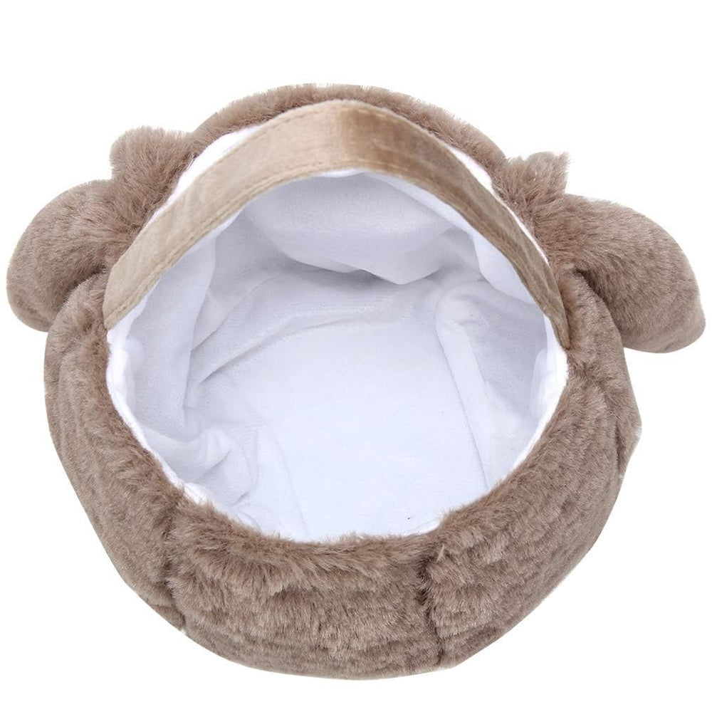 Oufegm Brown bunny ears design with DIY name option for personalization.
