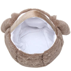 Oufegm Brown bunny ears design with DIY name option for personalization.