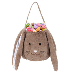 Oufegm Easter Bunny Bucket plush exterior for soft, kid-friendly Easter fun.