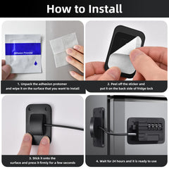 Ougourim fridge lock durable construction promises long-lasting protection.