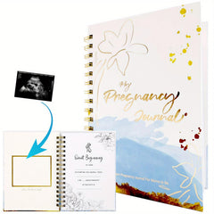 Ouhiam Pregnancy Journal blue ocean cover, a stylish keepsake for milestone memories.