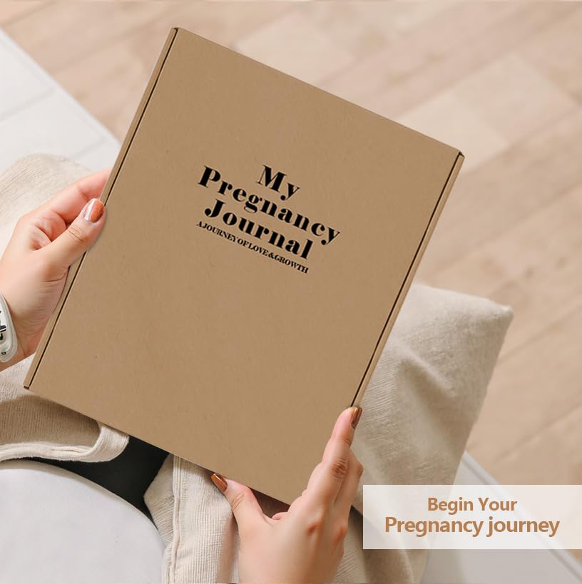 Ouhiam Pregnancy Journal keepsake folder, store hospital bracelets and mementos.