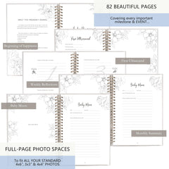 Ouhiam Pregnancy Journal monthly tracker page, visualize month-by-month progress.