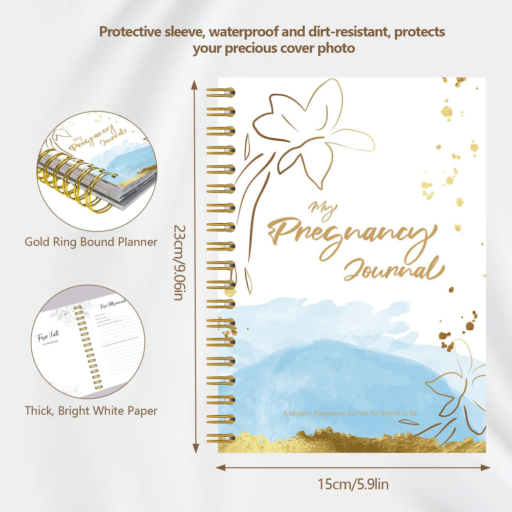 Ouhiam Pregnancy Journal sample page layout, easy week-by-week entries.