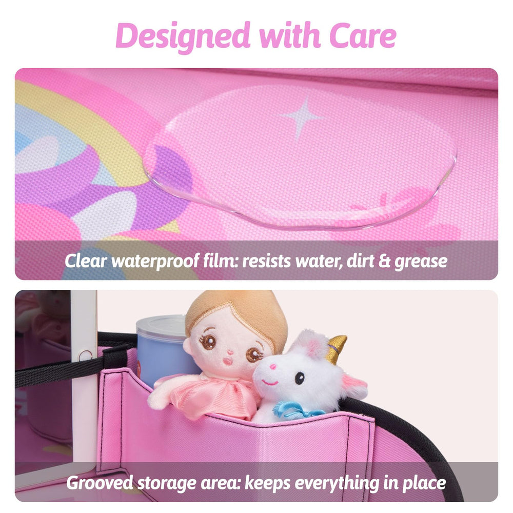 OUOZZZ Kids Travel Tray, silicone base prevents slipping.