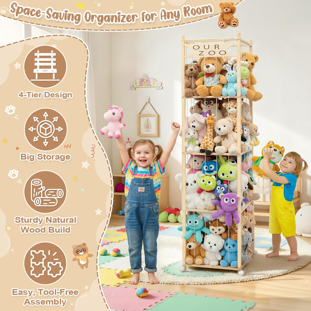 OurWarm open cage-style design helps kids see and return toys.
