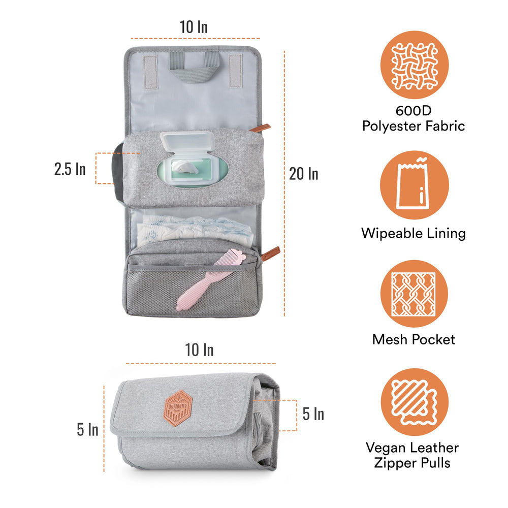 Outbound Basics compact clutch ideal for car, daycare, and travel use