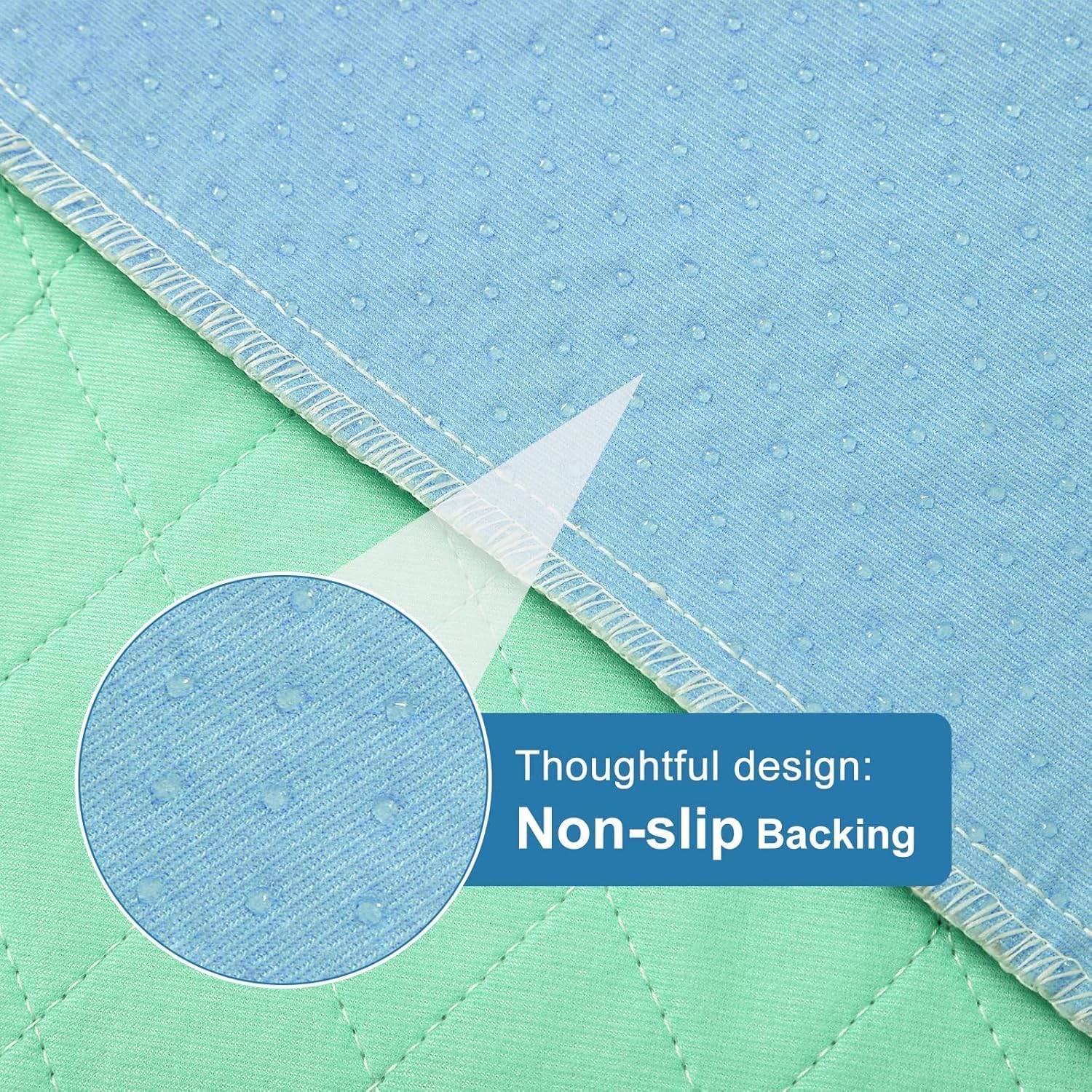 OUTCREATOR absorbent bed pad quickly wicks moisture for a dry sleep.