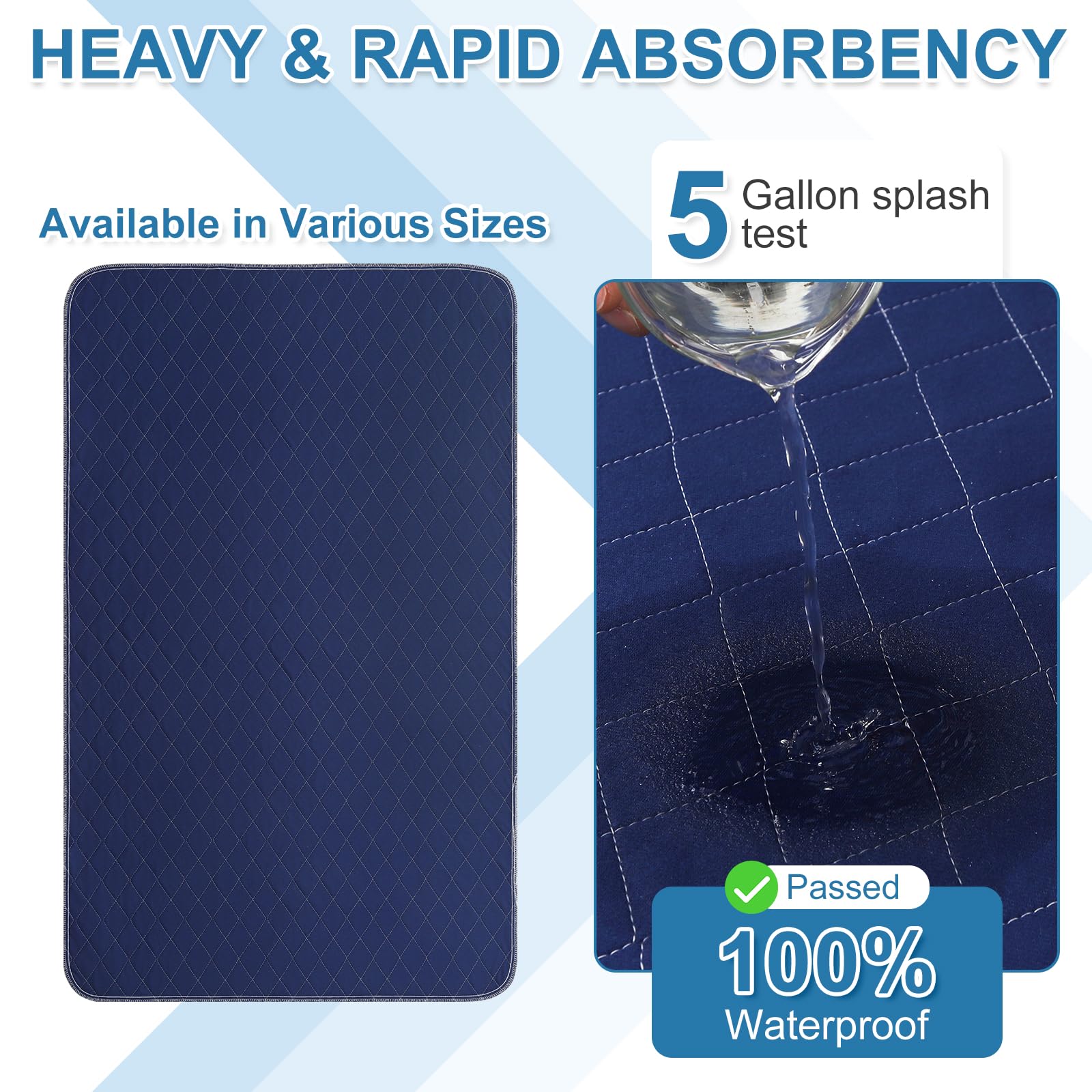 OUTCREATOR bed pad with a 4 layer design offers a soft surface and reliable protection.