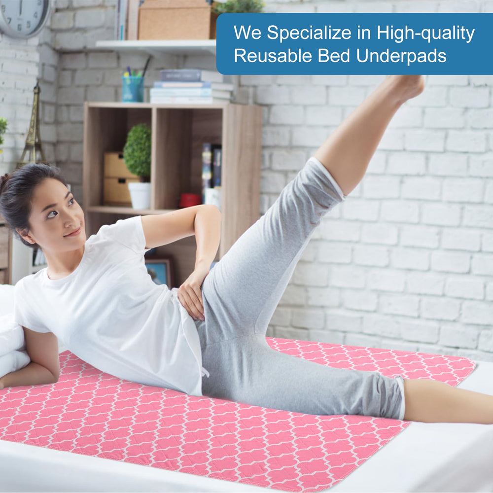 OUTCREATOR bed pad pink suitable for seniors, pets, and families