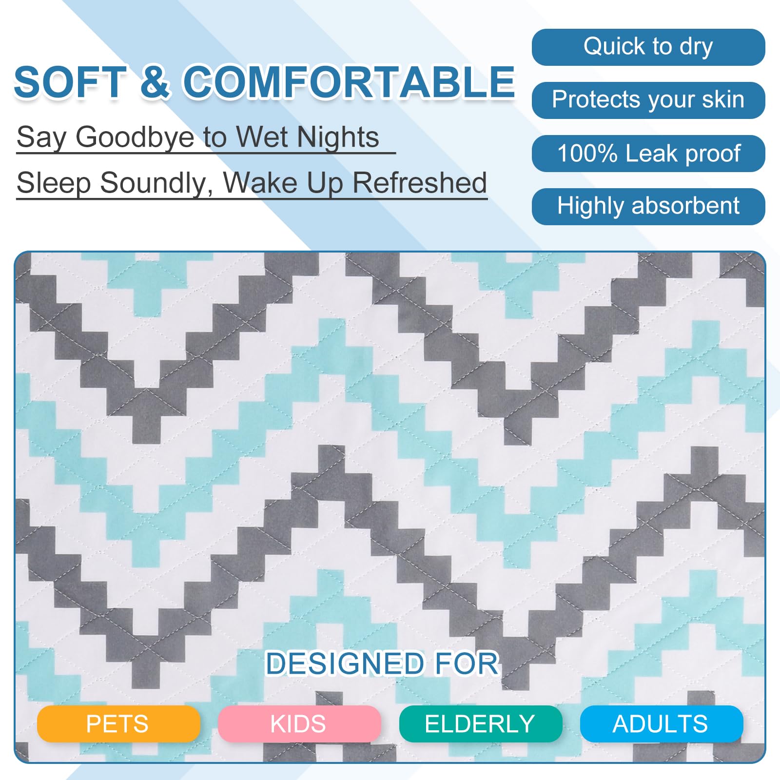 OUTCREATOR bed pad is machine washable for easy reuse and care.