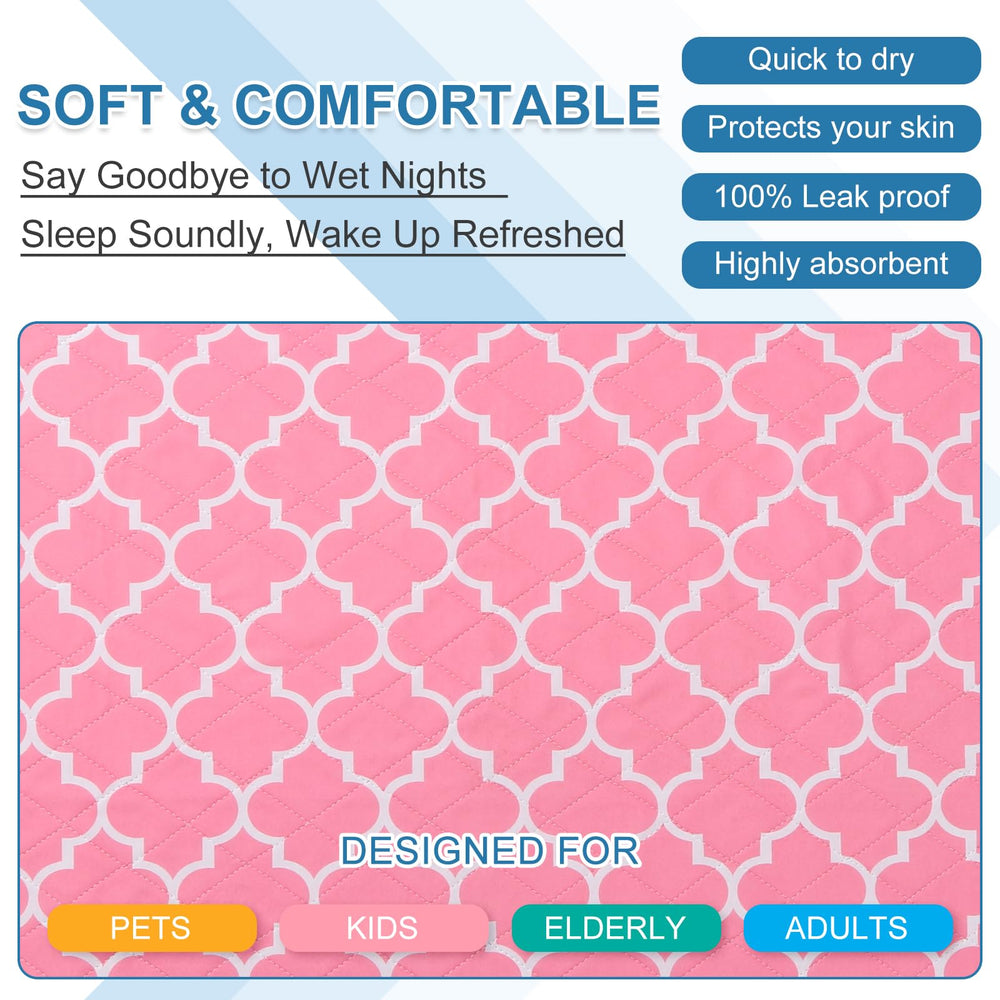 OUTCREATOR bed pad pink multipurpose use for kids adults and travel