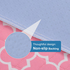OUTCREATOR bed pad anti-slip bottom detail prevents shifting during sleep.