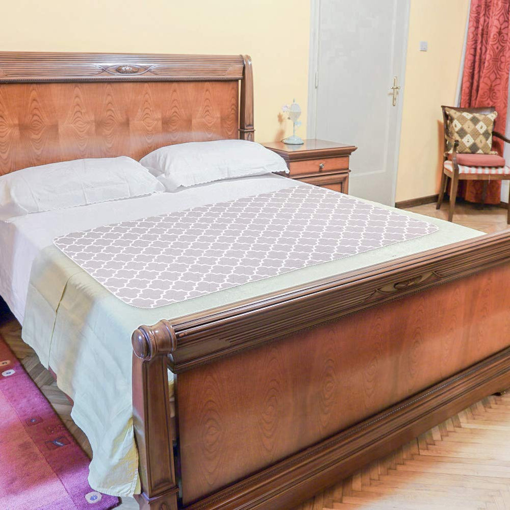 OUTCREATOR gray bed pad pack-2 ready for reuse and travel protection.