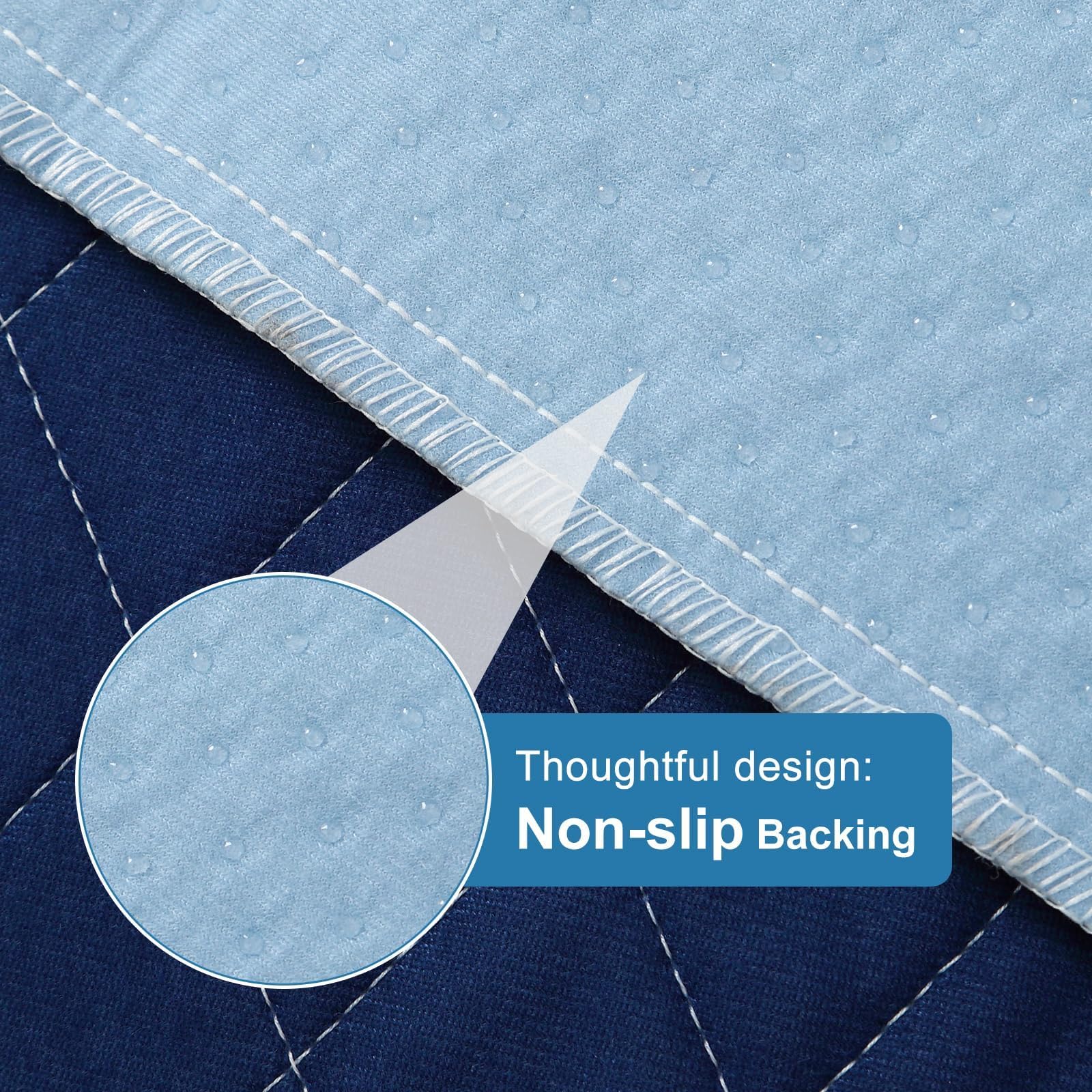 OUTCREATOR non-slip bottom bed pad stays in place for undisturbed sleep.