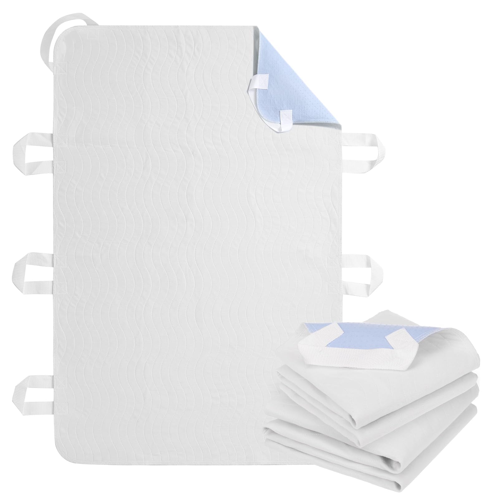 OUTCREATOR positioning bed pad with 8 handles for safe caregiver repositioning.