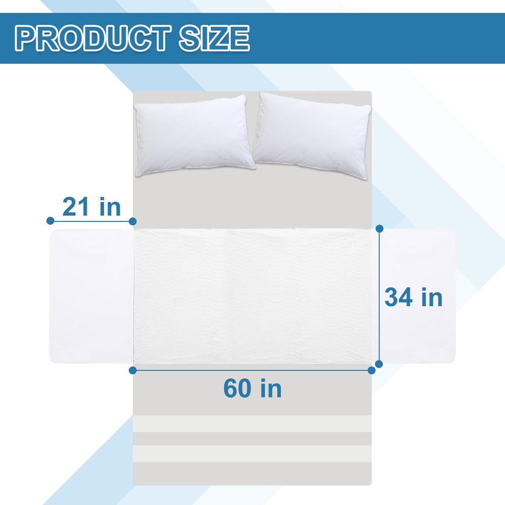 OUTCREATOR Saddle Style Bed Pad 4-layer core absorbs moisture quickly.