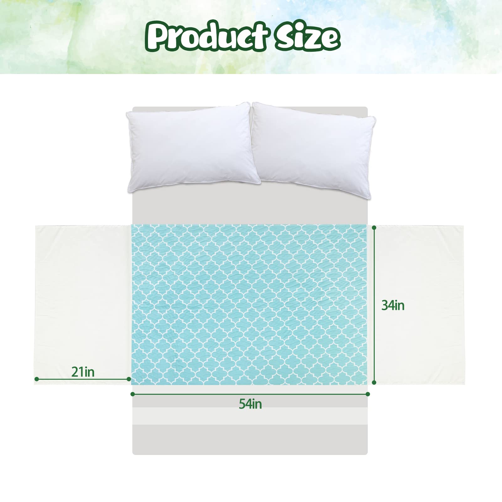 OUTCREATOR Saddle Style Bed Pad right view demonstrates deep wings for full coverage.